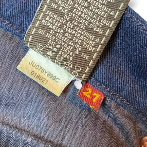 7 For All Mankind Navy Blue Bootcut Jeans with  Swarovski Crystal Pockets - Picture 10 of 10